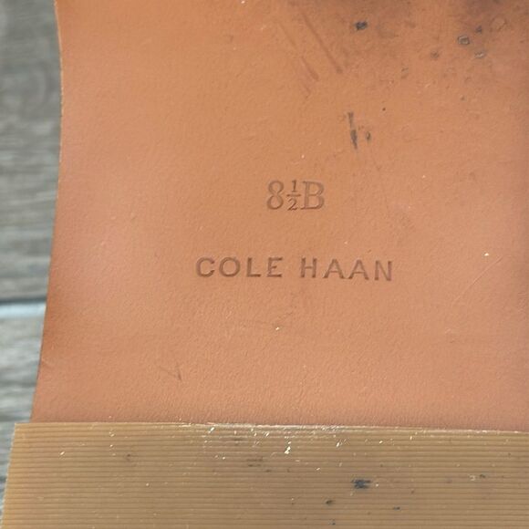 Cole Haan Findra Women’s S 8.5B Black Thong Gold Hardware Bow Slingback Sandals - Picture 12 of 12